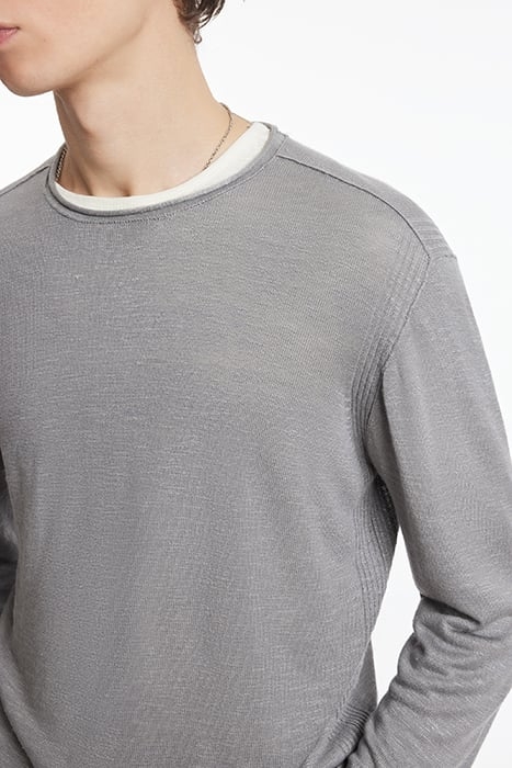 LEX LS LINEN BLEND SLUB FLAGSTONE GREY 3