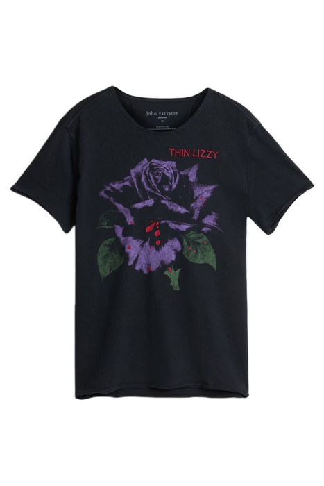 SS RAW EDGE TEE - THIN LI BLACK 2