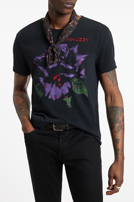 SS RAW EDGE TEE - THIN LI BLACK 1