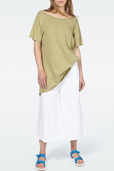 LARGE CROPPED PANTS HIGH WAIST BLANC 3