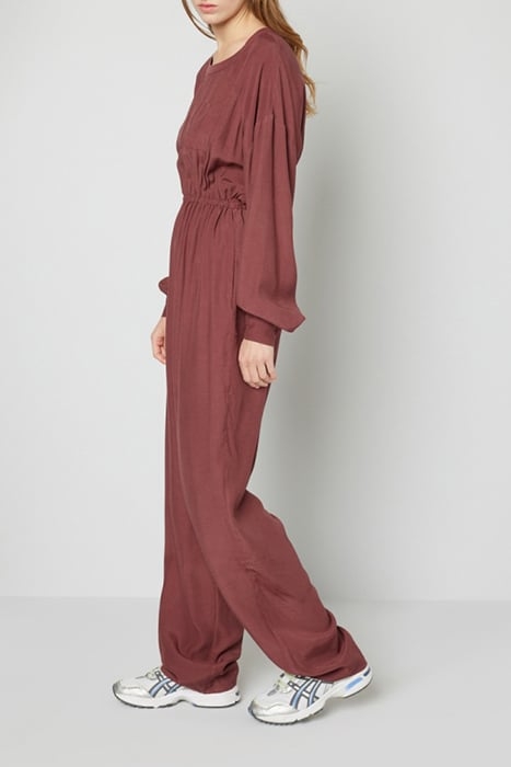ROUND COLLAR OVERSIZED JUMPSUIT GRENAT 3