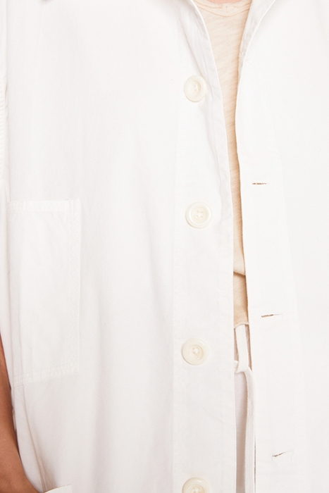 SLEEVELESS JACKET WITH SHIRT COLLAR BLANC 5