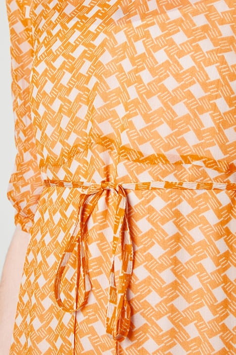 A-LINE V-NECK PRINTED MIDI DRESS ELIANE 5