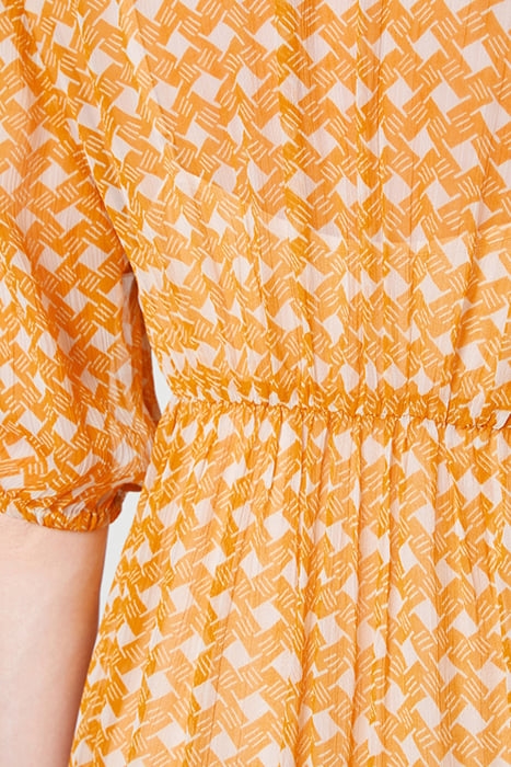 A-LINE V-NECK PRINTED MIDI DRESS ELIANE 6