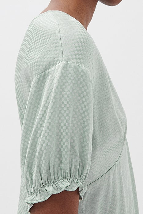 V-NECK MIDI DRESS WITH SHORT-SLEEVES GRISAILLE 5