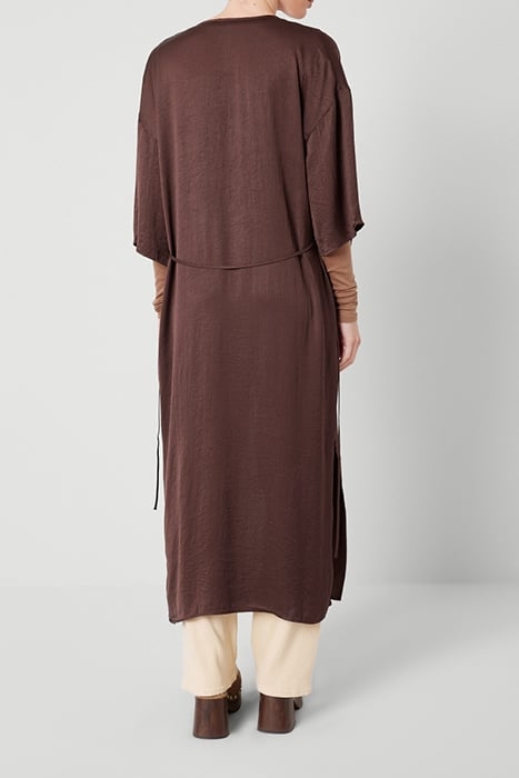 7/8 SLEEVES BELTED KIMONO JACKET CHOCOLAT 2