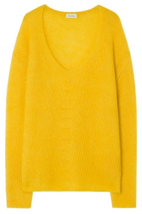 V COLLAR MID-LENGTH LOOSE SWEATER BOUTON D'OR 4