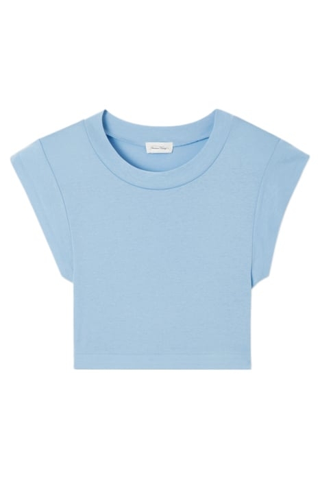 ROUND COLLAR FITTED SHORT T-SHIRT GLACIER 4