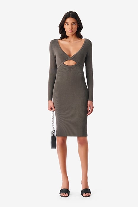 EUGENIA DRESS IN STONE GREY 1