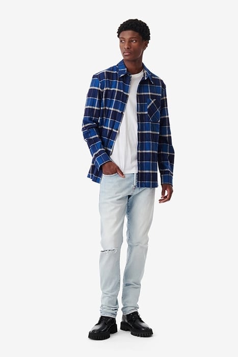 RHODAN CASUAL SHIRT IN MIXED BLUE 2