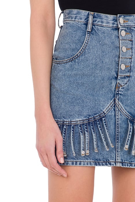 RECYCLED DENIM MINI SKIRT BLUE 4