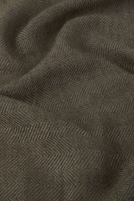 SCARVE, COTTON/WOOL/NYLON, 70 X 180 CM GREEN PATTERN 3