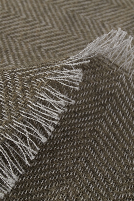 SCARVE, COTTON/WOOL/NYLON, 70 X 180 CM GREEN PATTERN 2