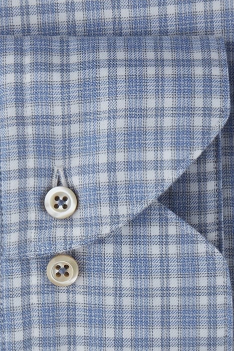 SLIMLINE/90, RC CUFF LIGHT BLUE CHECK 3