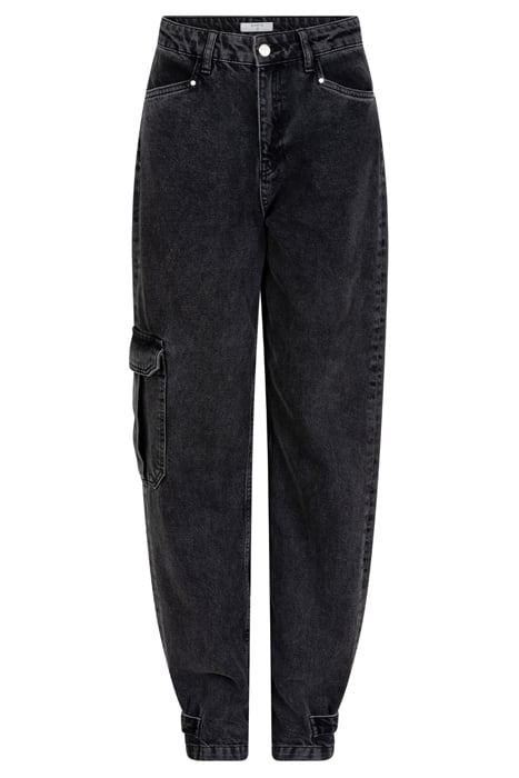 PRESTON CARGO JEANS WASHED BLACK 3