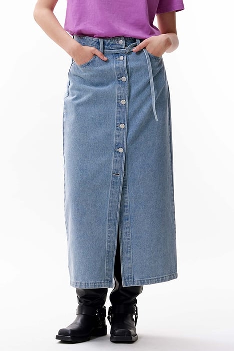 BUTTON UP DENIM SKIRT STARLIGHT BLUE 1