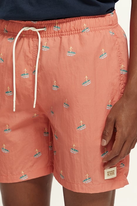 MID LENGTH - MINI PRINTED SWIMSHORT FLAMINGO SURFER AOP 7