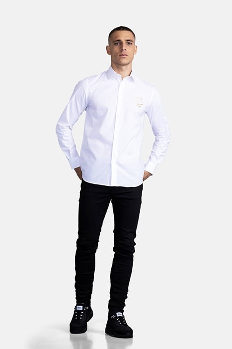 PHILLIPE SLIM EMBLEM SHIRT BRIGHT WHITE 5