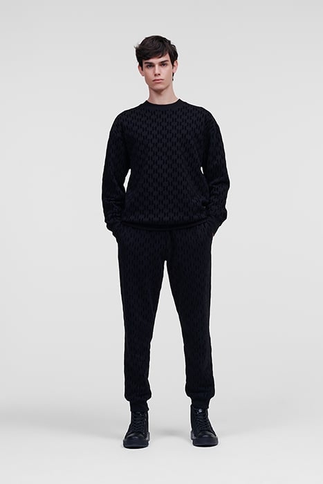 UNISEX ALLOVER KL FLOCK SWEATS BLACK 2