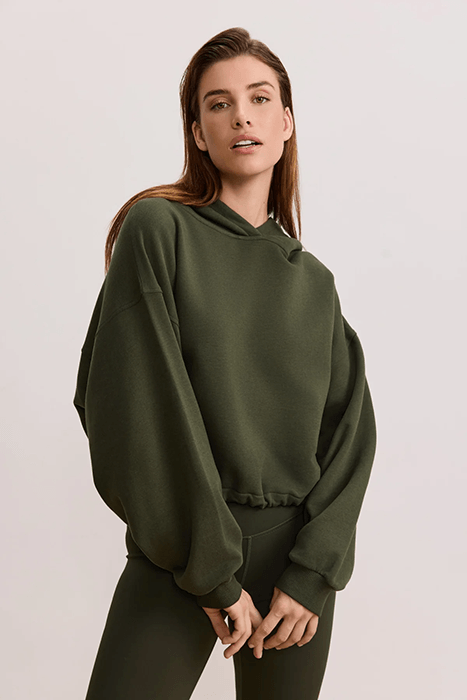 FINN COZY HOODIE DEEP MOSS 1