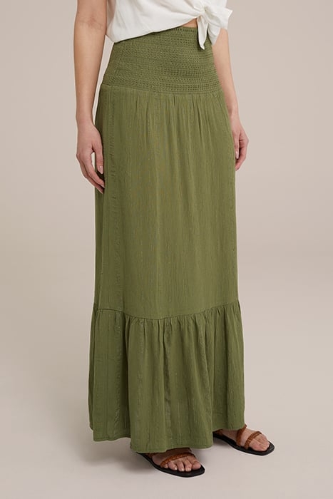 SKIRT MEDIUM LENGTH OLIVE GREEN 1