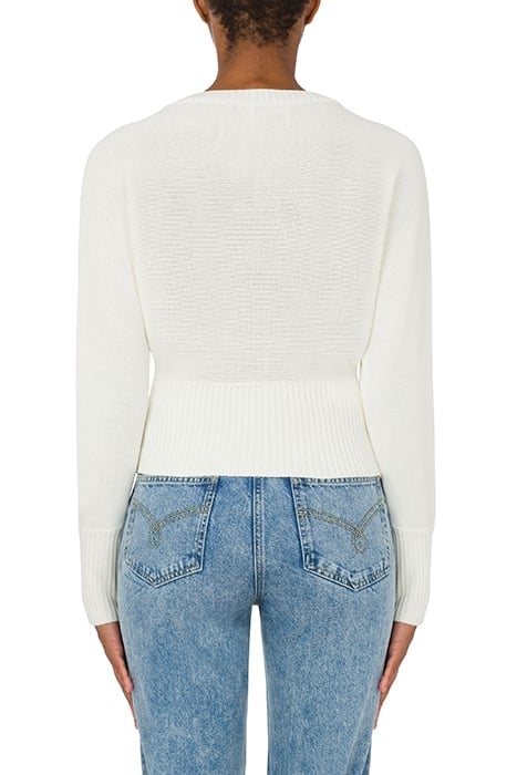 PEACE SYMBOL WOOL BLEND SWEATER WHITE 2