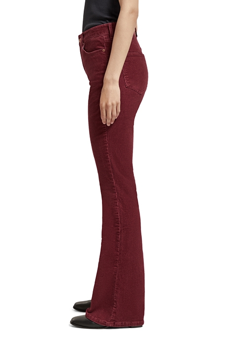 THE CHARM - HIGH RISE FLARED PANTS IN GARMENT DYE CORDUROY B 6