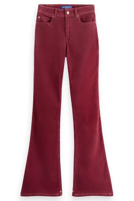 THE CHARM - HIGH RISE FLARED PANTS IN GARMENT DYE CORDUROY B 4