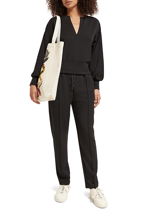 MODAL STRAIGHT LEG SWEATPANTS EVENING BLACK 6