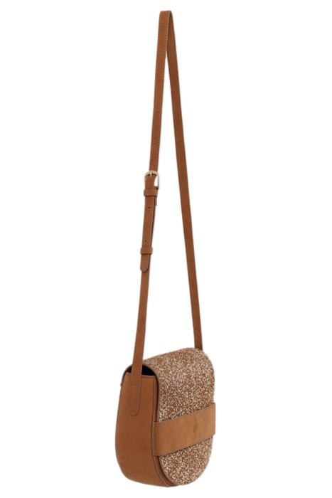 ALIBY - CARAMEL SATCHEL BAG IN CERTIFIED NUBUCK LEATHER WITH 3