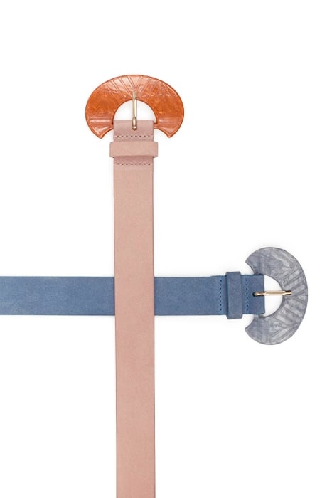 APIS - PINK BELT IN CERTIFIED SUEDE LEATHER 1