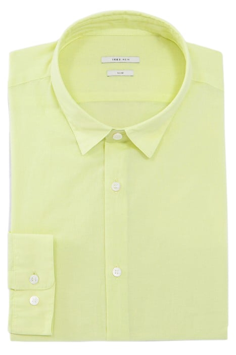 LIME ORGANIC COTTON VOILE SLIM SHIRT 5