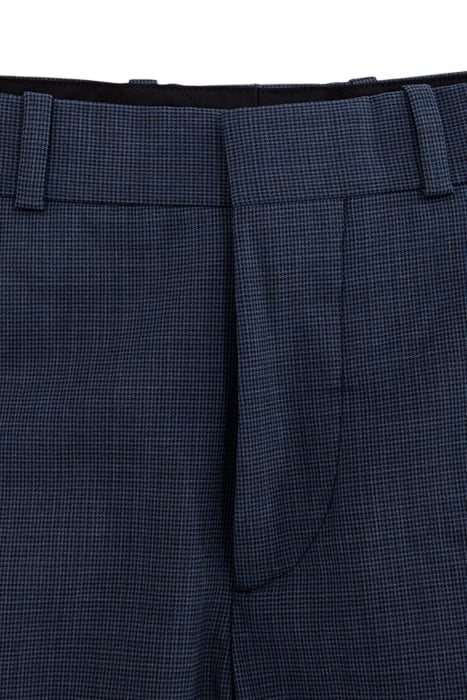 NAVY MINI-CHECK TRAVEL SUIT SUIT TROUSERS 5