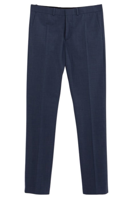 NAVY MINI-CHECK TRAVEL SUIT SUIT TROUSERS 4