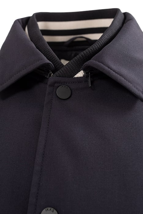 NAVY DOUBLE-COLLAR WATERPROOF BREATHABLE JACKET 7
