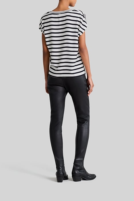 ECRU LENZING™ ECOVERO™ SAILOR-STRIPE TOP 4