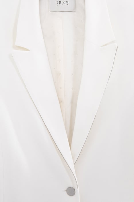 WHITE SUIT JACKET WITH MICROBEADING 5