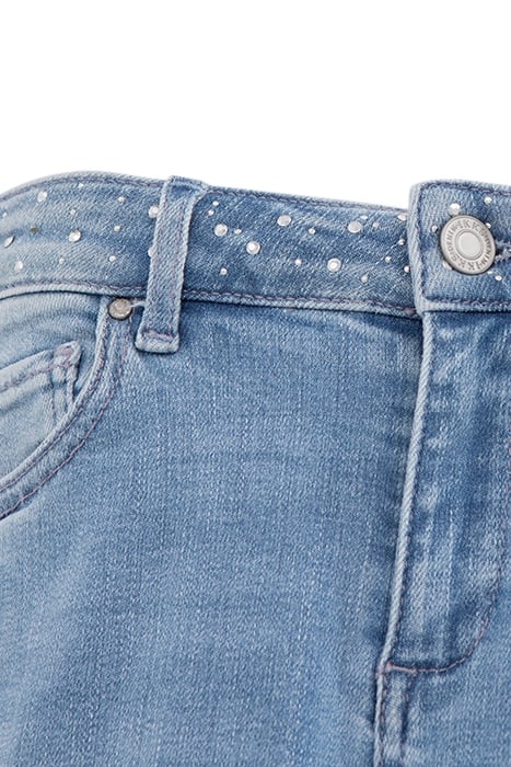 LIGHT BLUE SLIM JEANS WITH DIAMANTÉ BELT 6