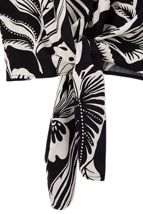 BLACK SHIRT WITH TROPICAL PRINT 7