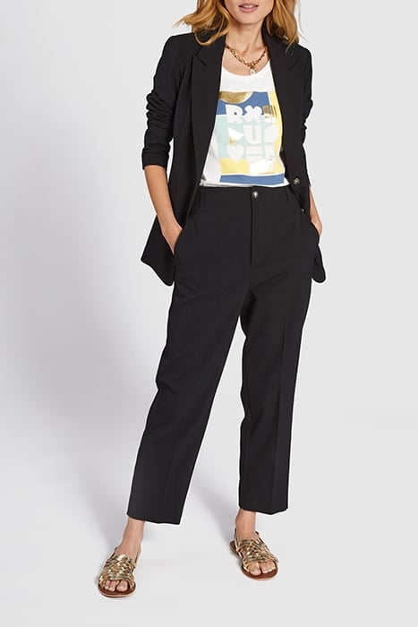 BLACK STRAIGHT SUIT TROUSERS 5