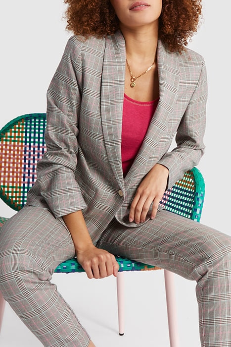BEIGE CHECK SUIT JACKET 4