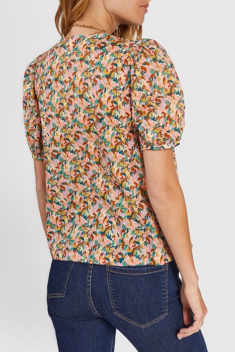 SALMON PINK TOP WITH FLORAL PRINT 2