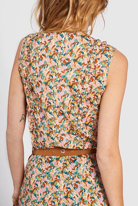 SALMON PINK FLOWER PRINT JUMPSUIT 6