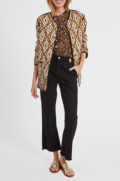 CAMEL/ETHNIC MOTIF REVERSIBLE COAT 1