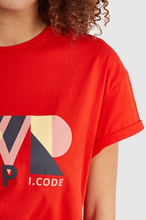 CRIMSON RED T-SHIRT WITH XL SLOGAN 7