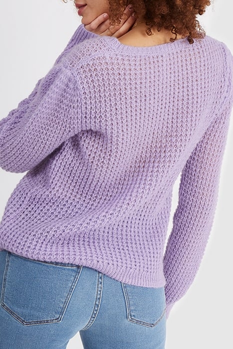 VIOLET DECORATIVE KNIT CARDIGAN 2