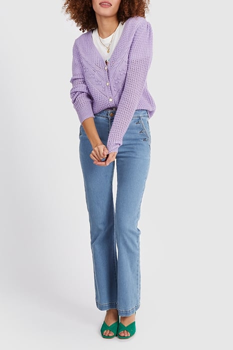 VIOLET DECORATIVE KNIT CARDIGAN 3