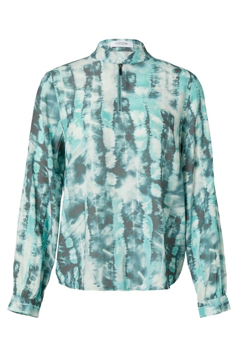COMMA BLOUSES BLUE-GREEN AOP 4