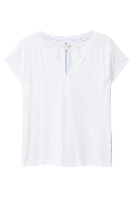 NELLY NOTCH NECK TEE NATURAL WHITE 3