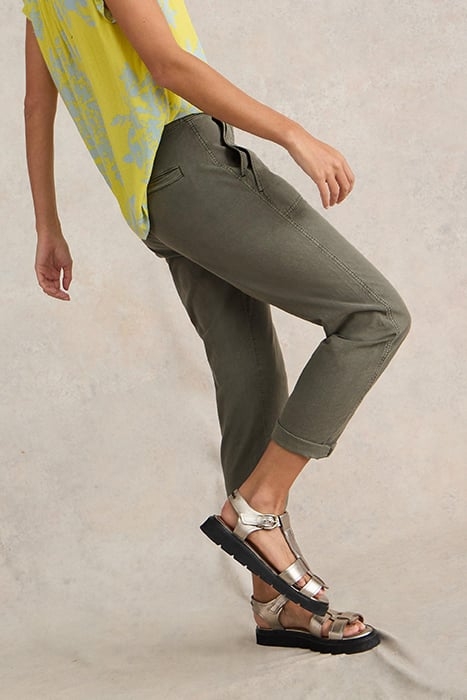 TWISTER CHINO TROUSER KHAKI GREEN 6